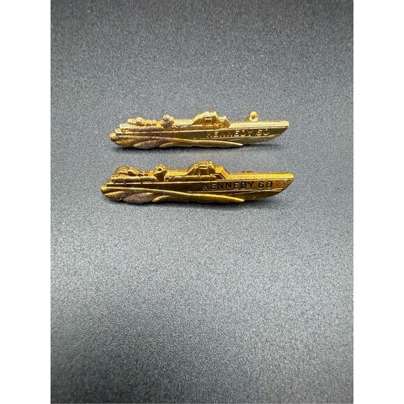 John F. Kennedy PT-109 Boat Pins (2) 1960 Presidential Race Memorabilia - Picture 1 of 12